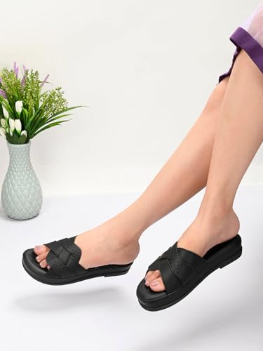 Image of XE Looks Sleek Slip-On Sandals Trendy & Stylish Cross-Strap Perforated Comfort