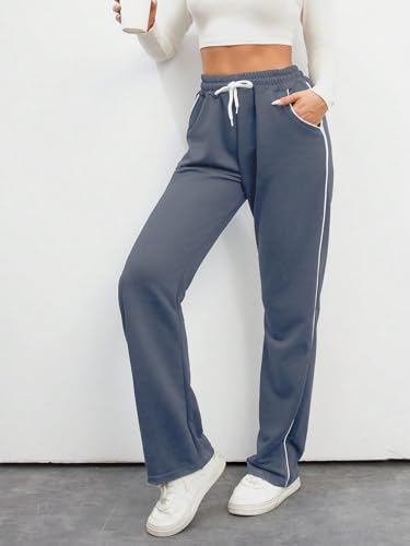 Image of SAKHWALA Women's Striped Track Pants | Women Trackpants | Women Lower /Pyjama | Lounge Pants | Loose Fit Trackpants | Gym /Yoga /Casual Wear Pants
