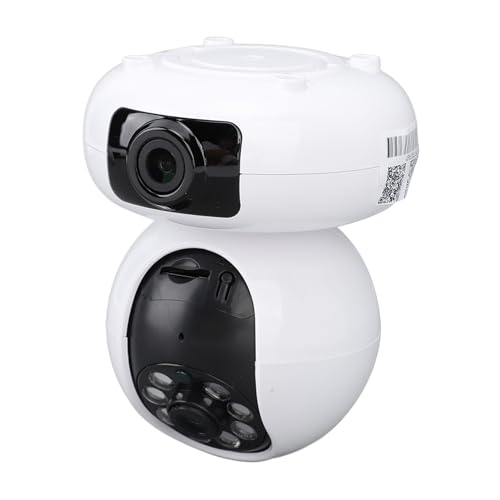 4MP Dual Lens Indoor Security Camera, Wifi Wireless Home Security Camera with Intelligent Full Color Night, Dual Lens Simultaneous Monitoring and Recording, AI Humanoid