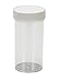Vestil JAR-4 Wide Mouth Polystyrene Round Jar with Natural Cap, 4 oz Capacity, 2" Diameter x 3-3/4" Height, Clear