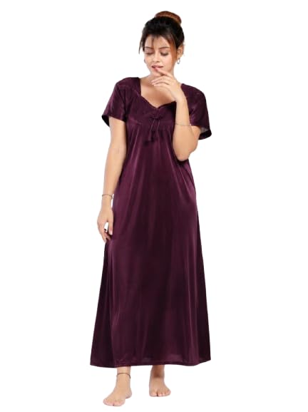Women's Blush Nighty | Soft Comfortable Printed Night Gown for Women | Lightweight Sleeveless Sleepwear & Lounge Wear Night Dress-picture-38
