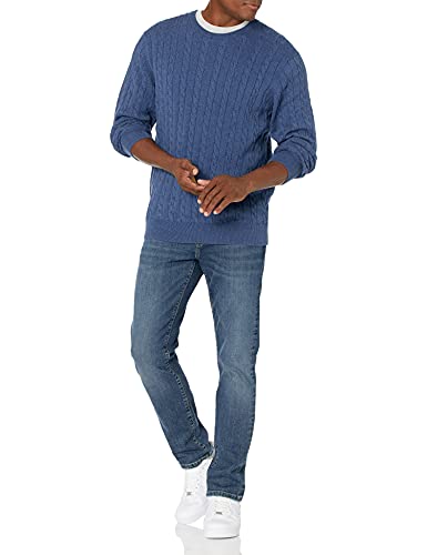 Amazon Essentials Men's Crewneck Cable Cotton Sweater4