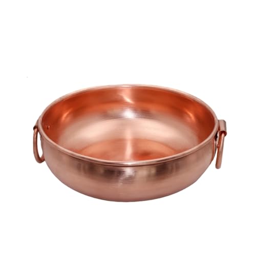 SRWE電磁調理器用ユニバーサル銅鍋、純銅鍋、鍋、フライパン、中華鍋、純銅の伝統的な鍋、家庭用、 (36cm,澄ましスープ)