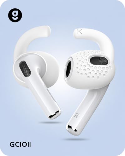 Image of Gcioii 3 Pairs for AirPods 3 Ear Hooks Covers, Anti Slip Sport Ear Tips