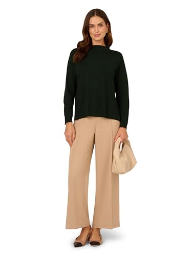Image of Adrianna Papell Women's Mock Neck Step Hem Sweater