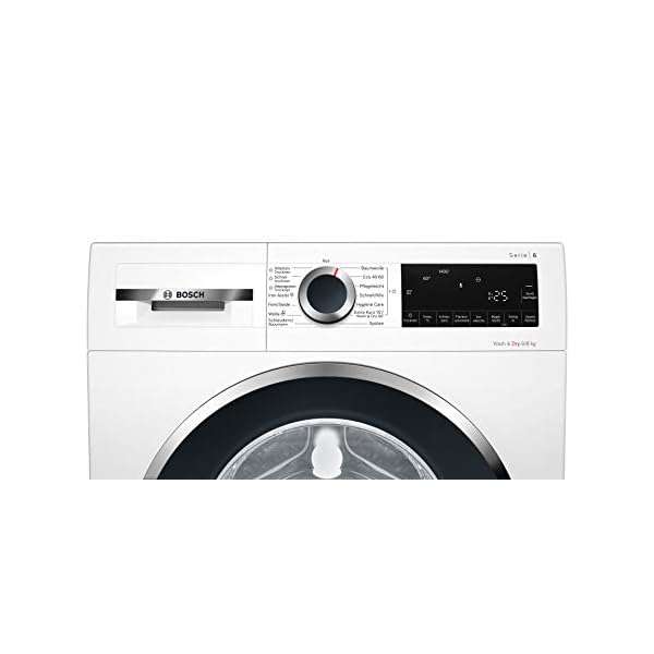 Bosch WNG24440 Serie 6 Waschtrockner, 9 kg Waschen und 6 kg Trocknen, 1400 UpM,AutoDry optimale, Fleckenautomatik entfernt 4 Fleckenarten, EcoSilence Drive leiser und effizienter Motor, Weiß – Bild 4