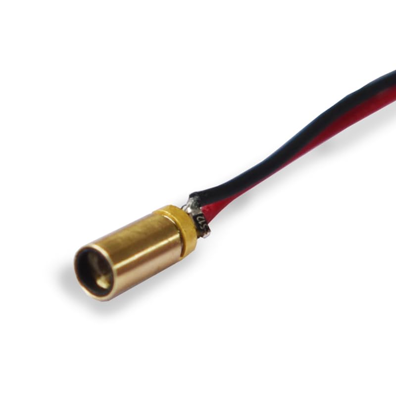 3.3x9mm Dot Laser Module 0.5-5mW 520/635/650/850nm Glass Len Copper Head APC Driver Industrial for Stone Wood Cuting Marking (650nm,0.5mw)