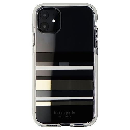 kate spade new york Park Stripe Case for iPhone 11 - Defensive Hardshell with Cream Bumper