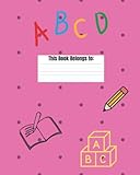  Kids Handwriting Journal: Practice writing letters - Pink