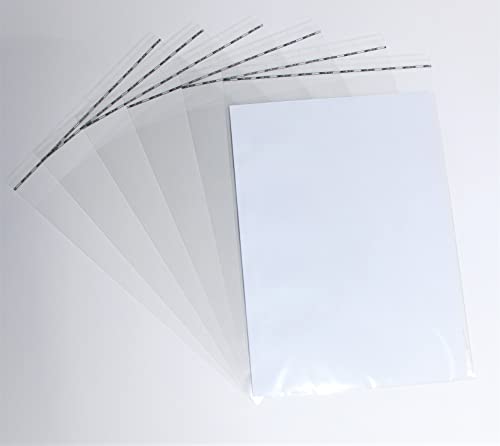 200 St. Schutzhüllen Prospekthüllen Klarsichthüllen, Folie, DIN A5/C5, glasklar, 167 x 229 mm mit 30 mm wiederverschließbarer Klappe zum Schutz von