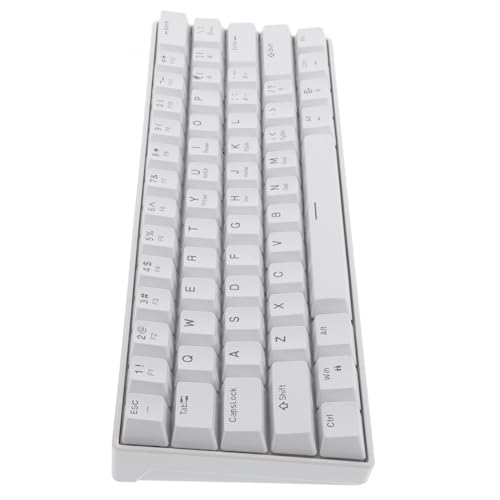 Clavier mécanique filaire 61 touches RGB blanc robuste pour ordinateur portable et PC gamer