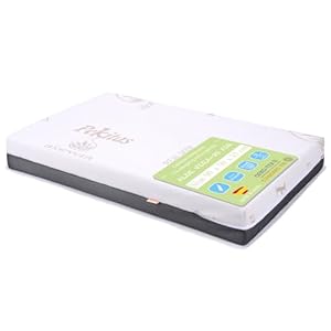 PEKITAS Colchón Minicuna 50×90 cm Grosor 10 cm Hybrido Reversible Doble Cara Funda Desmontable Lavable Dureza Firme Transpirable Anti-ahogo Cuna Colecho Bebé