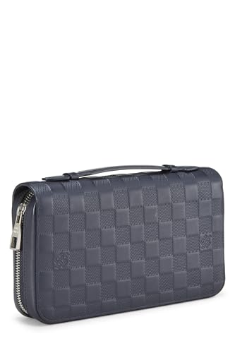 Pre-Loved Navy Damier Infini Zippy XL, Navy2