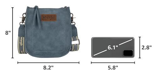 Image of Wrangler Small Crossbody Bag for Women, Mini Shoulder Purse with Adjustable Strap, Vegan Leather Phone Purse