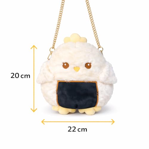 Image of Cute Tiger Plush Sling Bag for Kids | Soft Toy Shoulder Bag with Adjustable Strap | Lightweight Animal Backpack for Boys & Girls | Travel & Gift Bag - Black & White