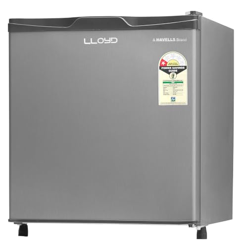 Image of Lloyd Mini Refrigerator with Freezer, 48 L, 1 Star, Direct Cool (Grey Metalic, GLDE061NMGCF)