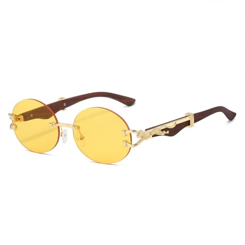 Lunettes de soleil rondes sans monture pour la plage et la conduite verres anti-reflets