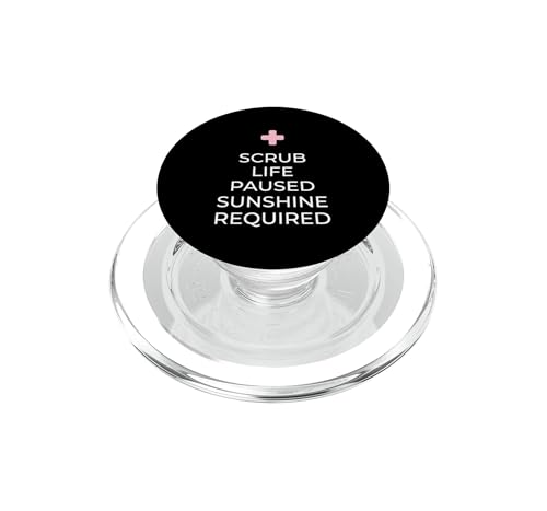 PopSockets PopGrip pour MagSafe cadeau infirmière Scrub Life Paused