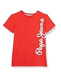 camiseta roja niña kiabi Camiseta básica Pepe Jeans Waldo Short Camiseta, 255 Rojo, 8 Años para Niños