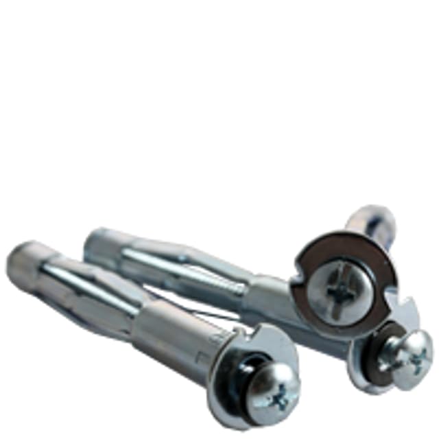 1/8" x l x 2 1/2" Pan Head Phil/Slot Combo Hollow Wall Anchor Zinc Cr+3, 25 Pack