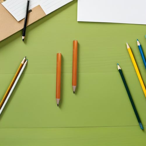 50 lápices hexagonales de madera para dibujo y escritura miniatura 6