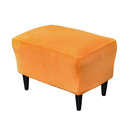 Funda de terciopelo rectangular premium para otomana y reposapiés 2