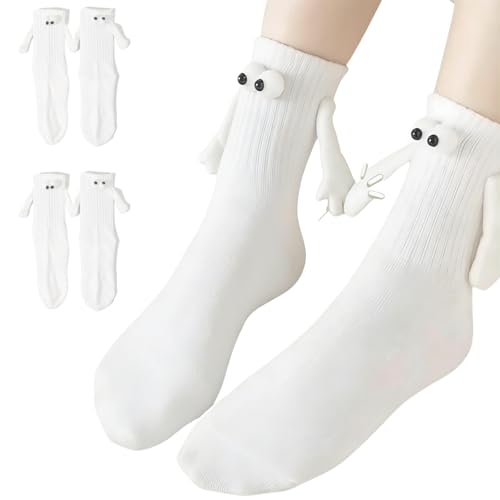 Oneastern 2 Pairs Magnetic Holding Hands Socks Funny...