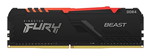 Image of Kingston FURY Beast RGB 32GB 3000MT /s DDR4 CL16 Desktop Memory Single Module | Infrared Syncing | Intel XMP | AMD Ryzen | Plug n Play | KF430C16BBA /32
