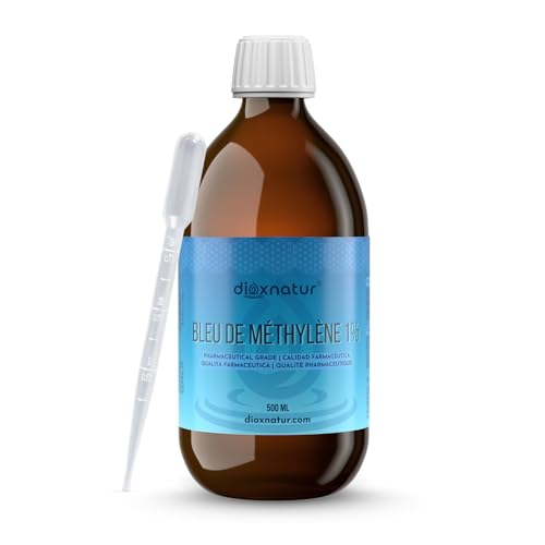 Bleu de méthylène solution 1% de qualité pharmaceutique USP 500 ml avec pipette marque espagnole