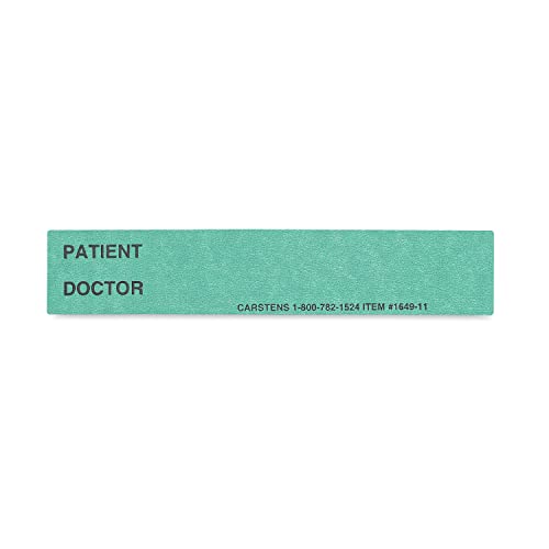 Carstens - Aqua Patient/Doctor Preprinted ID Cards for 1.5 – 4” Ring Binder Spines - Pack of 100 (1649-13) - Ideal Medical Record Labels for 3 Ring Binders