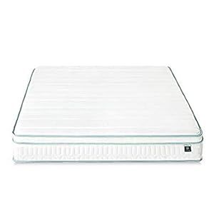 Matelas hybride à ressorts et à mémoire de forme ZINUS | Matelas à ressorts ensachés Euro Top | Mousse à base de thé vert | 180 x 200 cm | Hauteur 25 cm | Matelas roulé | Certifié OEKO-TEX