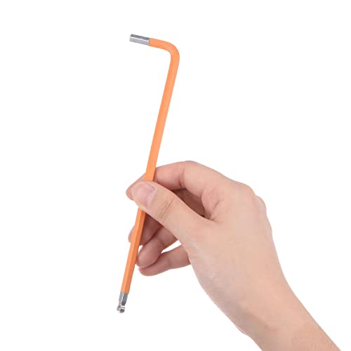 Uxcell 5Mm Ball End Hex Key Wrench, L Shaped Long Arm S2 Steel Repairing Tool 2 Pcs #TOP4