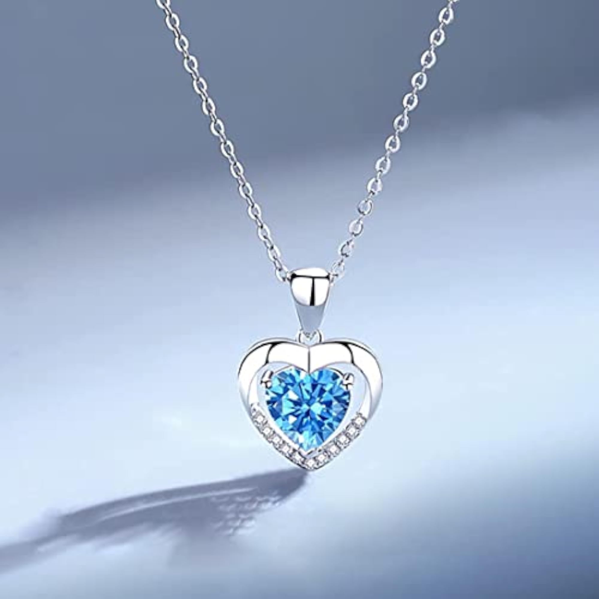 Crystal Pendant Set with Earrings - Heart Set