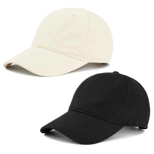 Image of American Trends Baseball Cap for Women Men Adjustable Cotton Dad Hat, Classic Plain Ponytail Hat for Workout & Everyday Wear