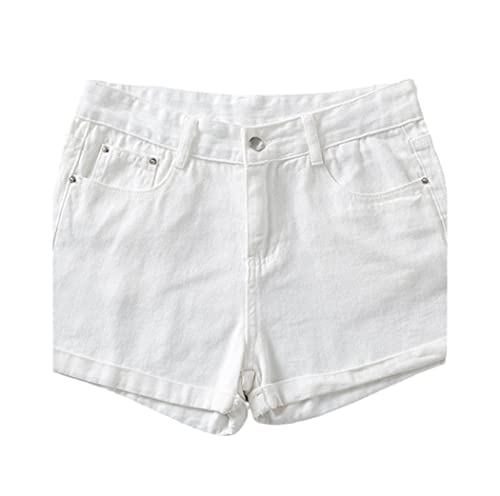 Short d'été pour femme couleur unie contre la chaleur de coupe large classique