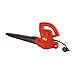 Sun Joe All-Purpose Electric Leaf Blower, 6-Amp Motor, 155 MPH, 260 CFM - Lightweight & Compact, One-Hand Operation for Yards, Porches, Patios, Walkways, Decks, Garage & Light Snow, SBJ597E-RED