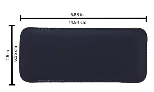 5 Pack Faux Leather Slip In Eyeglass Case For Women, Small Readers Glasses Case #TOP1