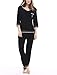 Produktbild NORA TWIPS Schlafanzüge für Damen,V-Ausschnitt Zweiteiliges Pyjama Set Damen Zweiteiliger Schlafanzug Anzug Lang Loungewear(MEHRWEG)