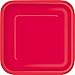 Unique- Piatti Ecologici Quadrati di Carta-18 cm-Colore Rosso-Confezione da 16, Red, 31502EU