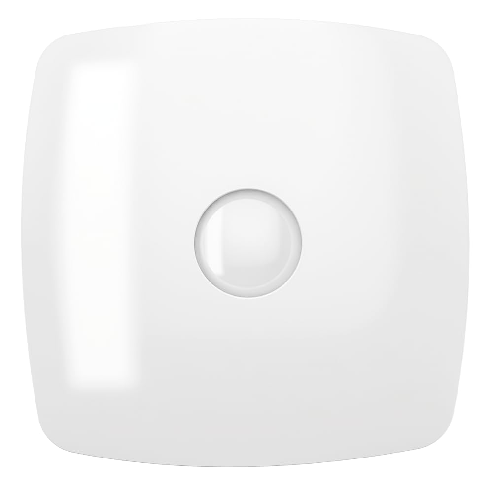 Vlano ENSO 125 Badlüfter, Standard, Rückschlagklappe, 125 mm, 180 m³/h, Geräuscharm 33 dB(A), Weiß, WC Ventilator, Raumlüfter, Abluftlüfter, Entlüfter