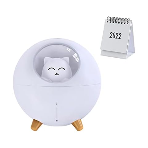 croselyu Multi-Mode Small Mini Spray USB Humidifier Office Desktop Cartoon Atmosphere Light Decompression Gift (white) Cover