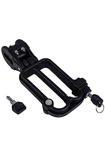 Image of W Shaped Helmet Lock for Bikes, Scooty and Motorbike (Black), Plastic