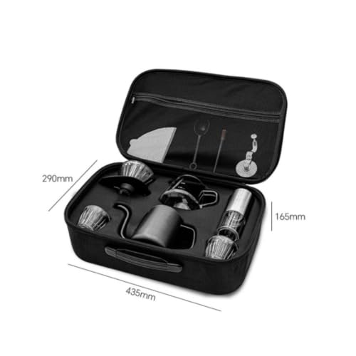 Kit café filtro con molinillo térmico portátil y estuche protector 5