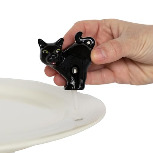 Image of Nora Fleming Hand-Painted Mini: Scaredy Cat (Black Cat) A419