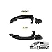 Exterior Door Handle Compatible For Ford Focus Escape/C-Max/Focus RS/SEL ST/Transit 150 250 350 2012-2017 Black Smooth Front Rear(Front right)