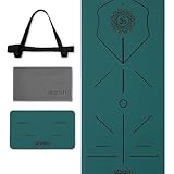 STAASH Ensemble de yoga de qualité supérieure - Tapis de yoga en PU et caoutchouc naturel + serviette en microfibre + sangle de yoga + repose-main - Ultra adhérent, respectueux de l'environnement et