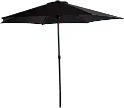 Ombrelone Life NAPPEDAM F250 Cinza Escuro – Guarda-Sol Grande para Jardim, Piscina, Varanda e Área Externa com Haste e Manivela