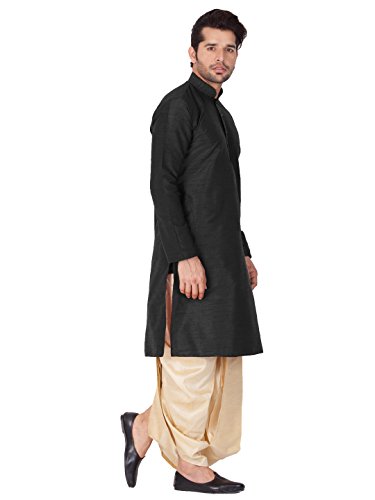 Image of VASTRAMAY Men's Silk Blend Kurta and Dhoti Set