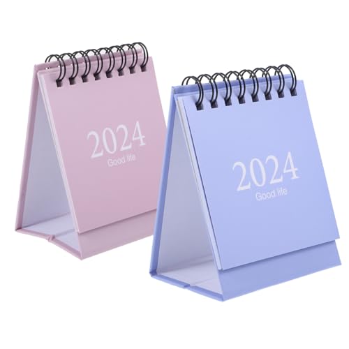 LOPUNER 2Pcs Desk Calendar Monthly Planner for Office Home Compact Design for Scheduling Decoration