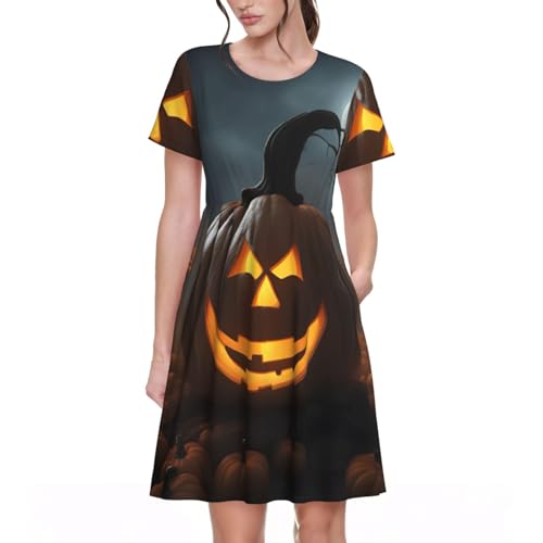 Robe d'été Halloween citrouille pour raviver la magie des fêtes